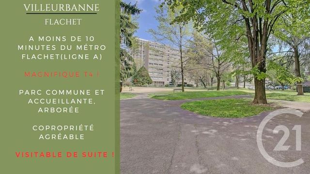 Appartement F4 à vendre - 4 pièces - 66 m2 - Villeurbanne - 69 - RHONE-ALPES