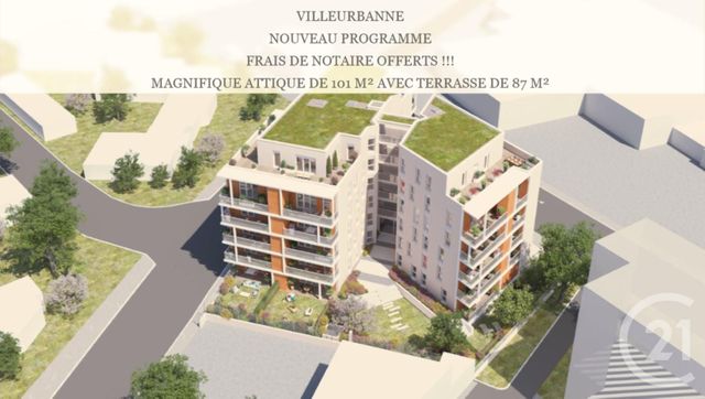 Appartement F4 à vendre - 4 pièces - 101 m2 - Villeurbanne - 69 - RHONE-ALPES