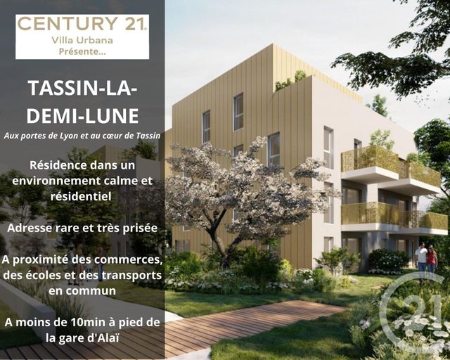 Appartement T3 à vendre - 3 pièces - 71,50 m2 - Tassin La Demi Lune - 69 - RHONE-ALPES