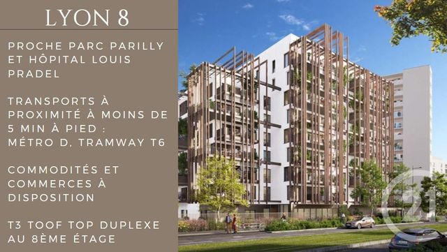 Appartement F5 à vendre - 5 pièces - 127,77 m2 - Lyon - 69008 - RHONE-ALPES